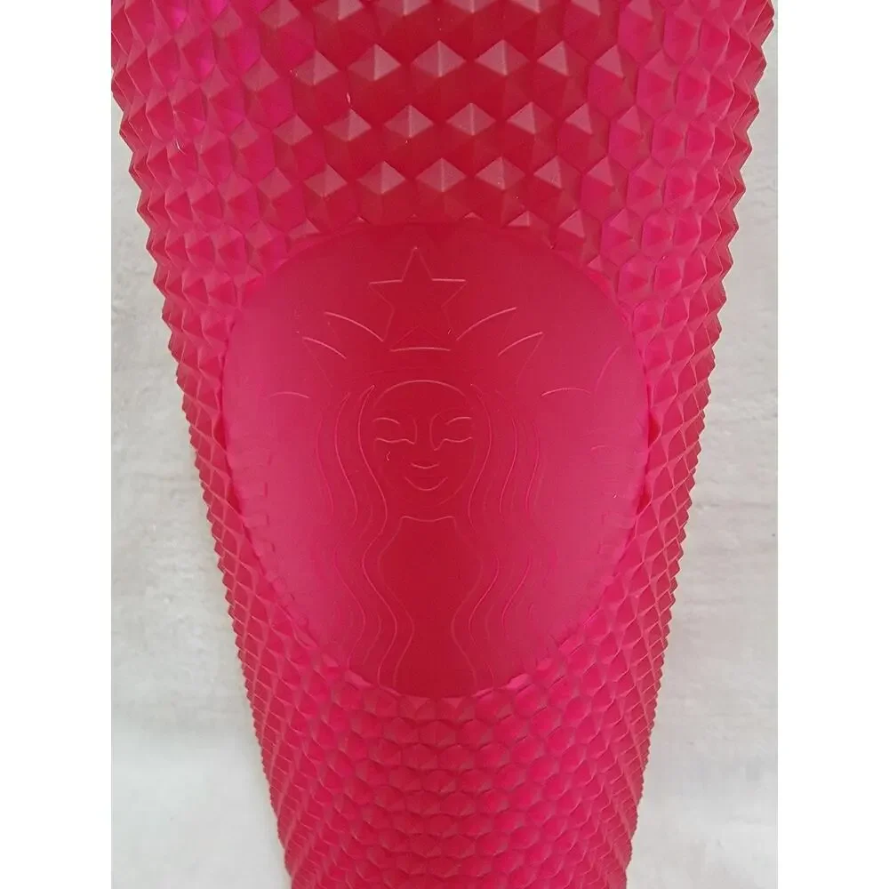 Starbucks Hot Pink Soft Touch Studded Tumbler Venti 24Oz Cold Cup 2023